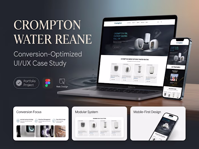 Crompton Water Heaters High-Performance Landing Page Redesign