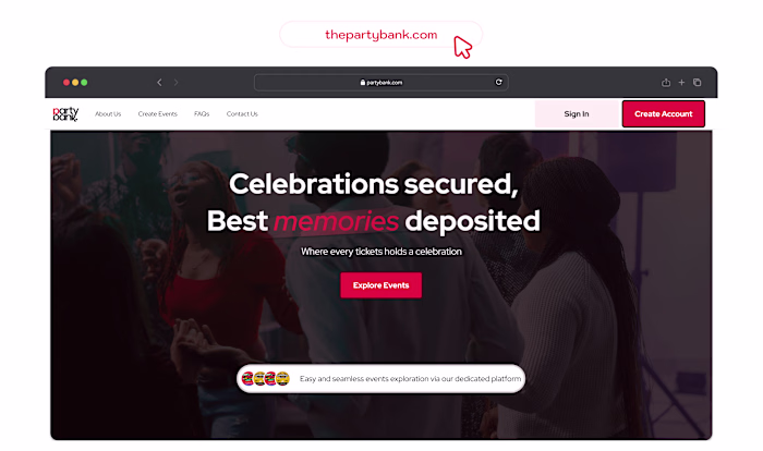 Event Ticketing Platform Redesign for PartyBank