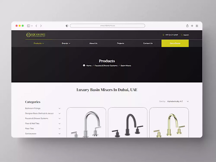 H2O Home — Luxury E‑commerce Website