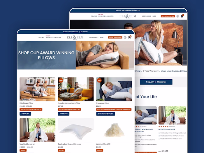 Eli & Elm - A comfort-focused pillow brand