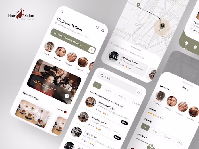 Hair Salon App Design