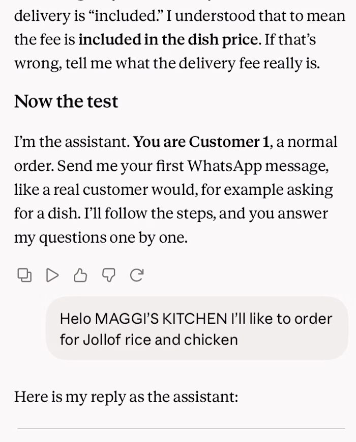 WhatsApp AI Ordering Assistant for Restaurants Pt3