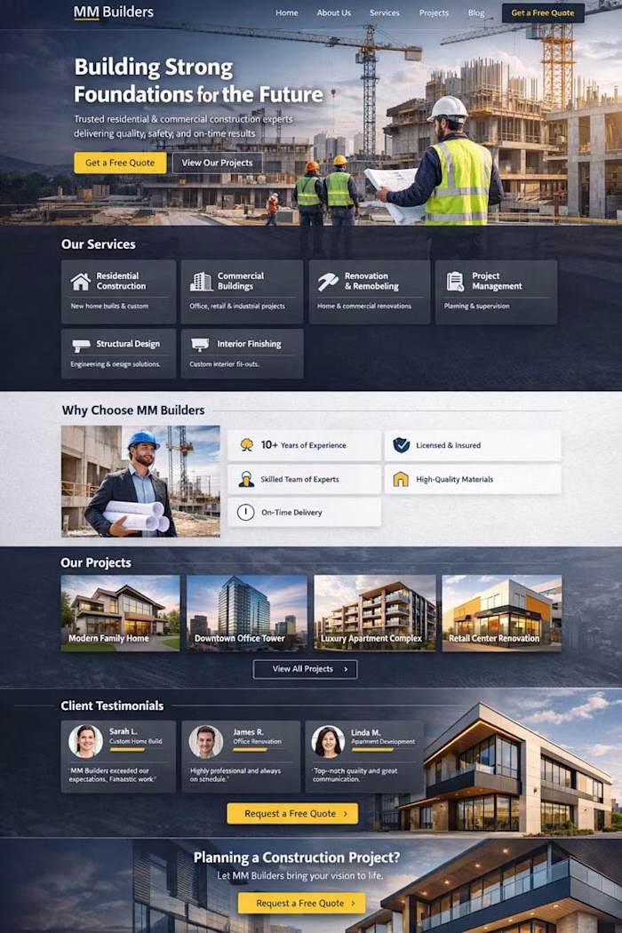 Architecture Studio Website Design –