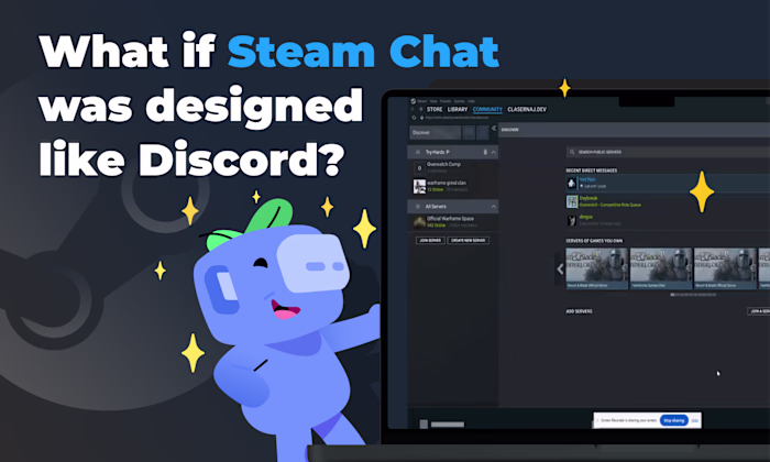 If Steam Chat was Like Discord: Case-Study