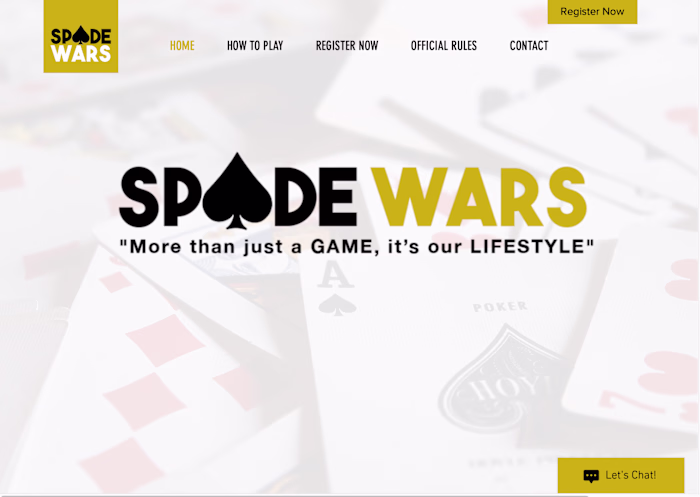 Spade Wars: Web Design