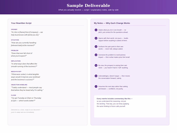 A sample of what you