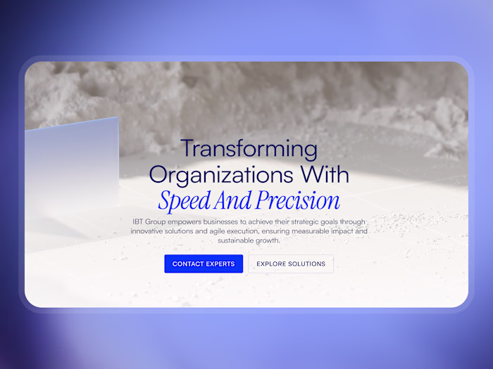 The IBT Group — Framer Design & Dev | B2B Consulting