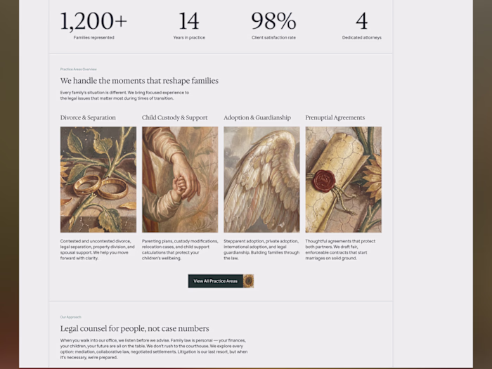 Card grid website snippet for