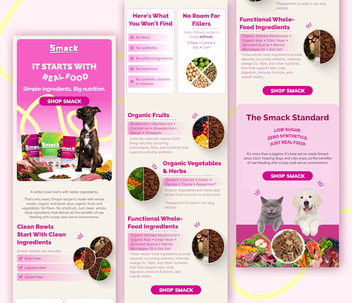 Email design for Smack