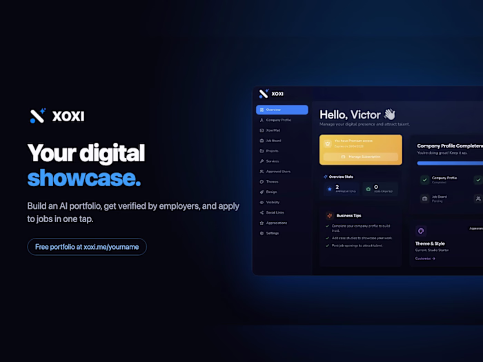 XOXI – AI Portfolio, Hiring and Talent Platform