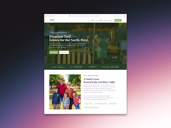 Turf Business - Landing Page