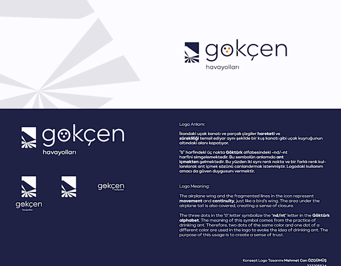 GOKCEN AIRLINES LOGO POSTER AND PICTOGRAM DESIGN