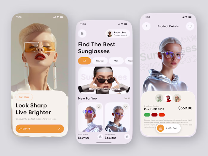 Sunglasses Shopping Mobile App
