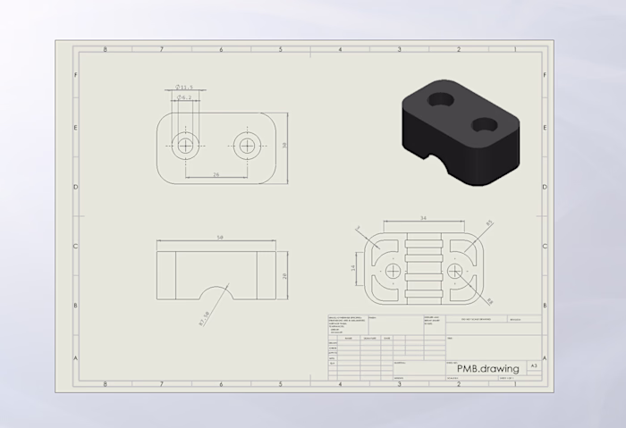 

plastic mounting bracket designed and