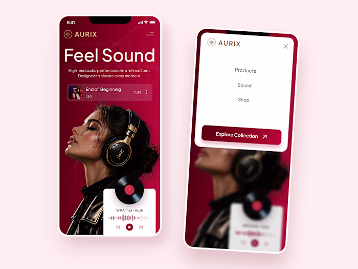 AURIX — Premium Headphones Landing