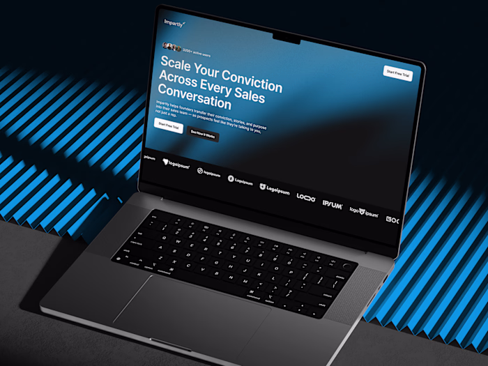 Landing Page Design for Impartly AI