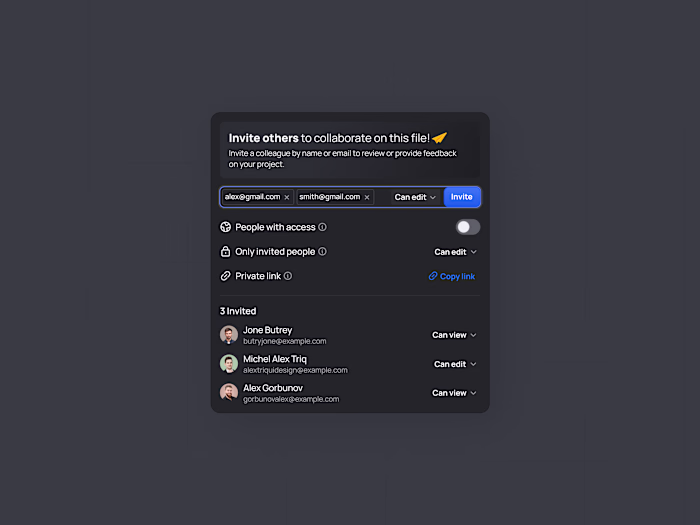 Invite Team Members SaaS UX UI