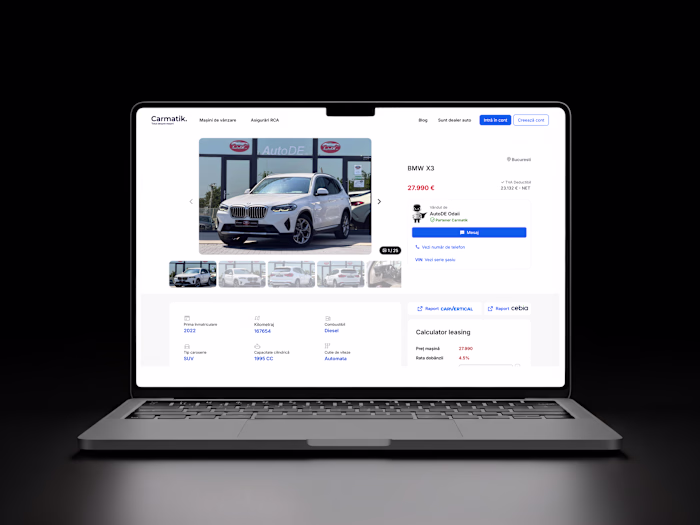 Frontend Development for Carmatik.ro