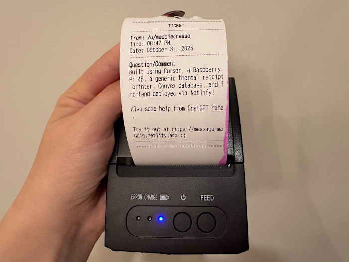 Ticket Printer OS: From Web Submissions to Physical Tickets