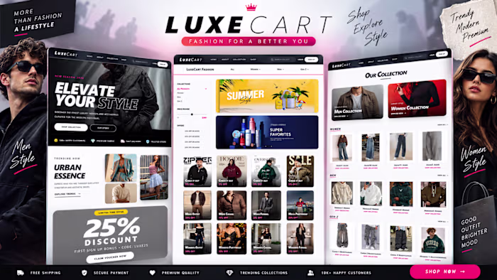 LuxeCart – Premium SSR E-Commerce & Fashion Marketplace