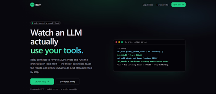Relay – Web-Based MCP Host