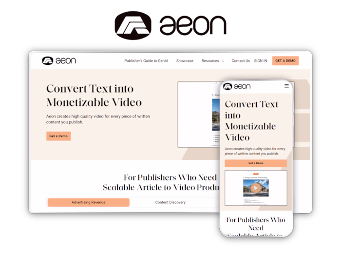 Project Aeon - Web Based AI Video Creation