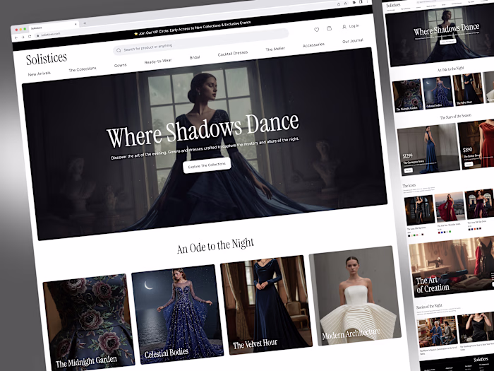 🌙 PROJECT REVEAL: Solistices I designed a complete website ...