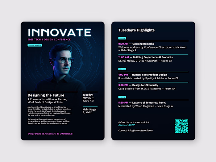 Innovate 2025 Conference Spread Design