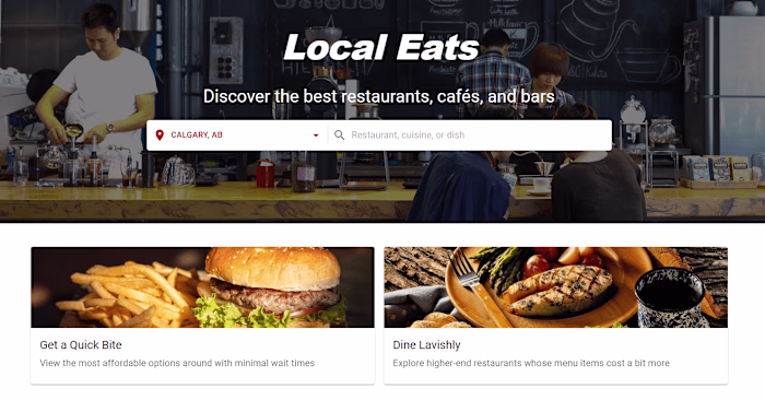 Local Eats: Restaurant Finder