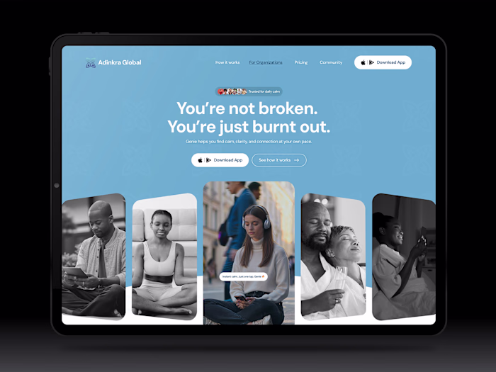 Adinkra Global:  Mental Wellness Platform Website