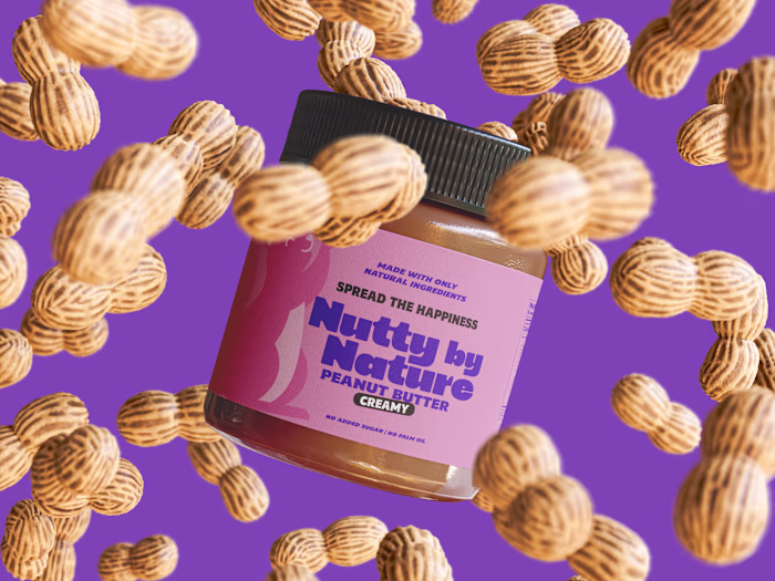 Nutty by Nature — Bold & Playful Nut Butter Packaging