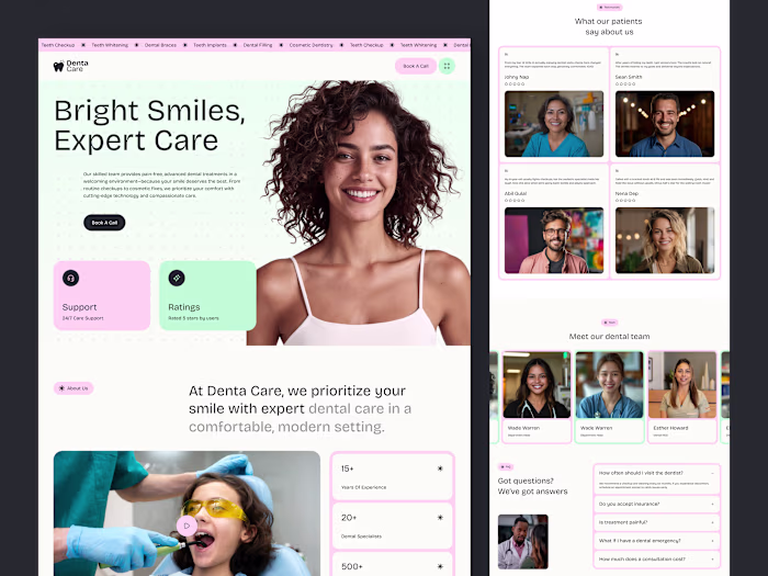 🦷 Dental Clinic Website Design
A