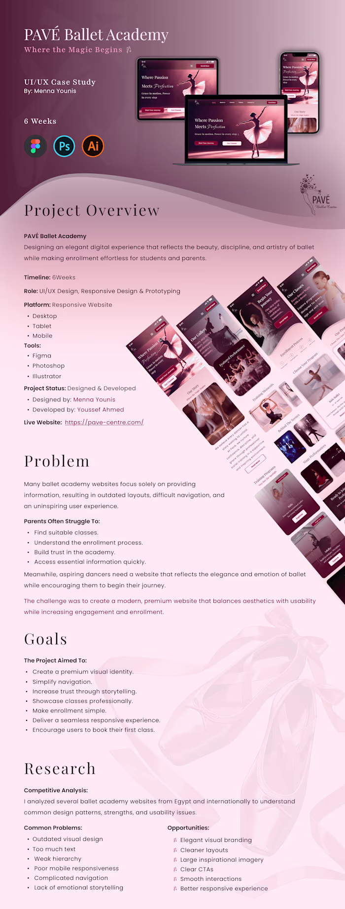 PAVÉ Ballet Academy  | Portfolio Showcase