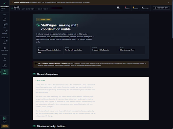 ShiftSignal — Healthcare Workflow System