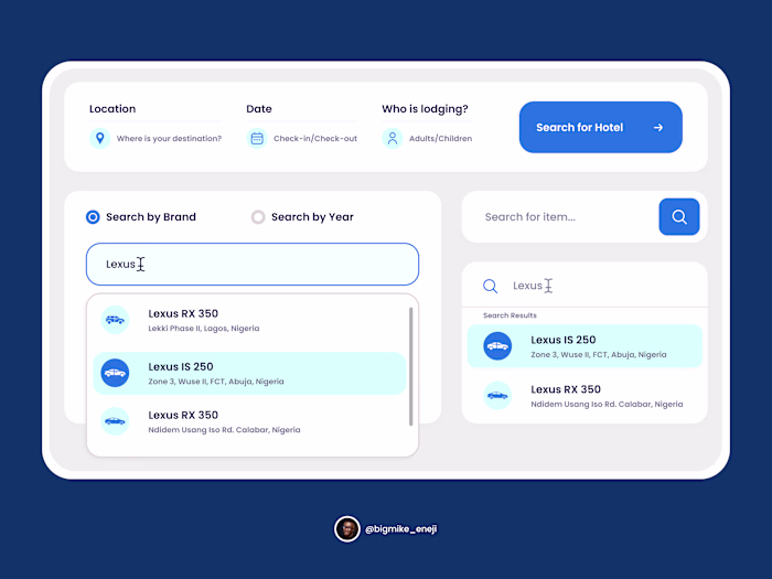 Search Widget UI design - 022