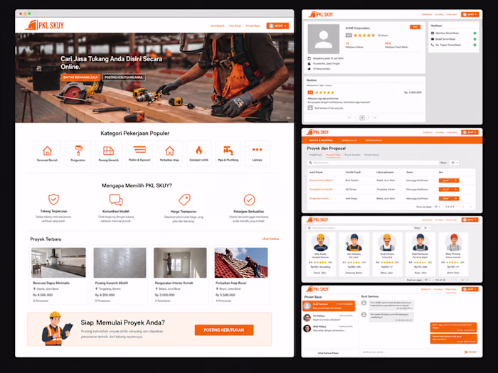 PKLSkuy — Construction Worker Marketplace Platform