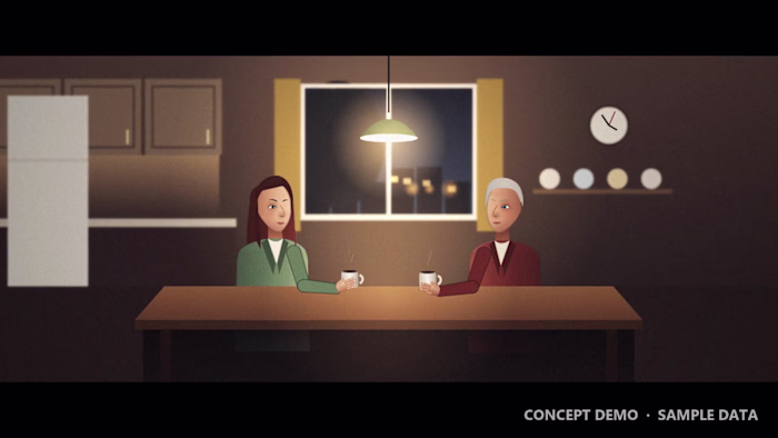 Demo: intimate two-hander scene, one cast, lip-synced