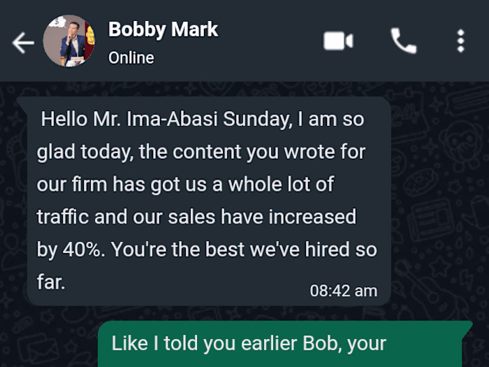 Client's Testimonials: SEO Optimized and persuasive content.