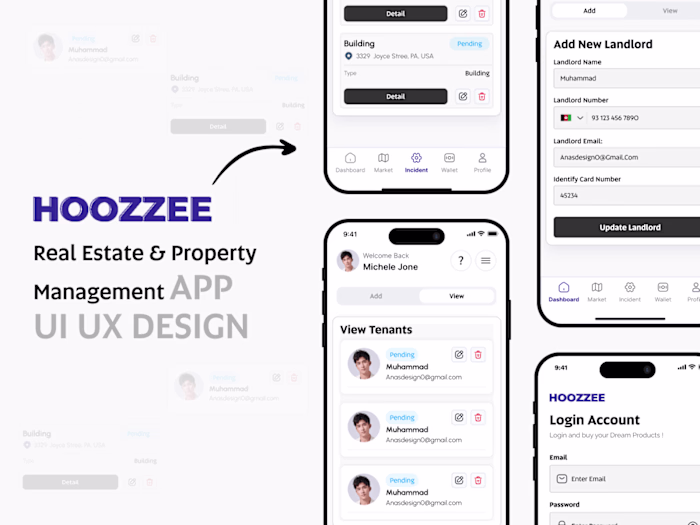 Hoozzee Real Estate App Design 