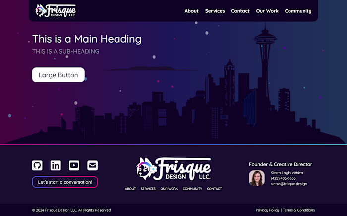 Frisque Design LLC - Header / Footer
