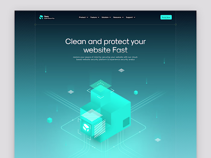 Yora Cybersecurity Hero Section Design