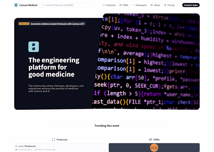 Canvas Medical Website Redesign