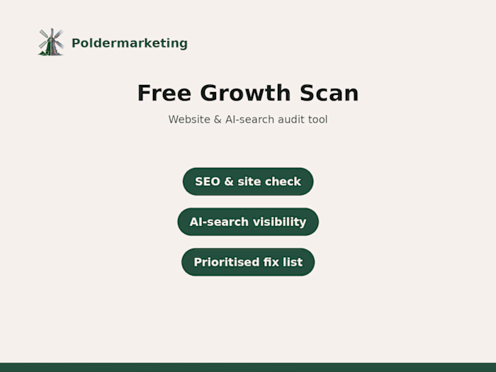 Free Growth Scan: website and AI-search audit tool