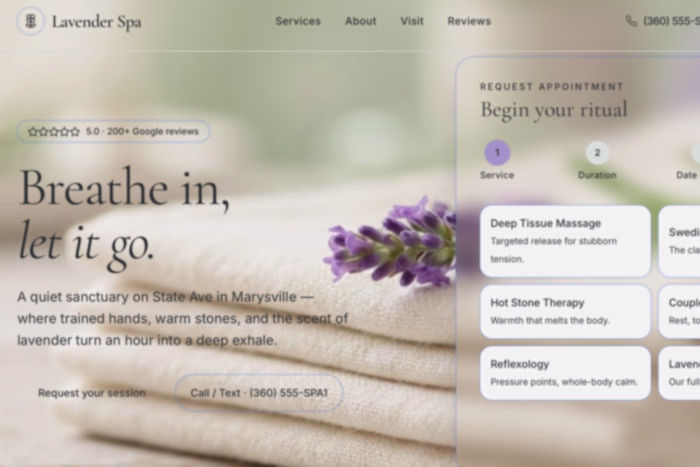 Title:
Lavender Spa | Interactive Web