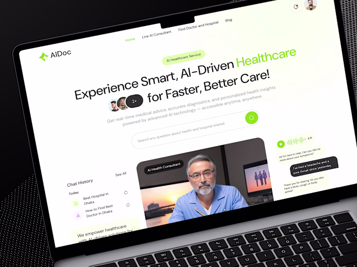 AI Healthcare Telemedicine Website Design