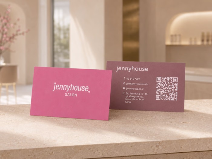 Jennyhouse Salon — Business Card Design