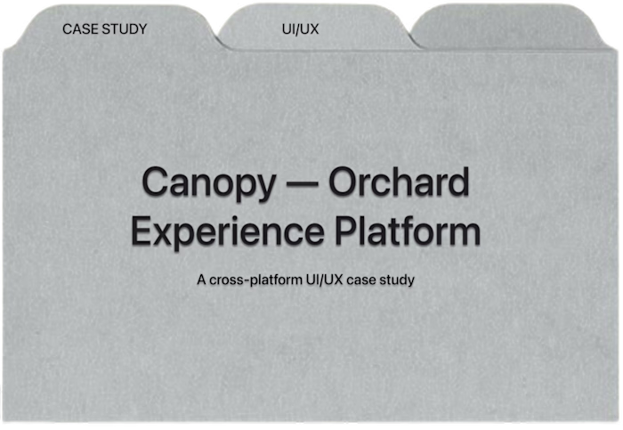 Canopy - Orchard Experience Platform