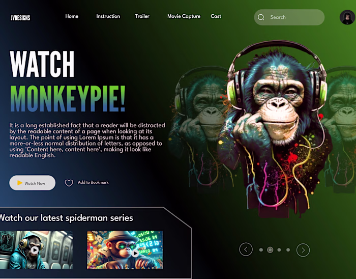 NFT landing page UI UX Design