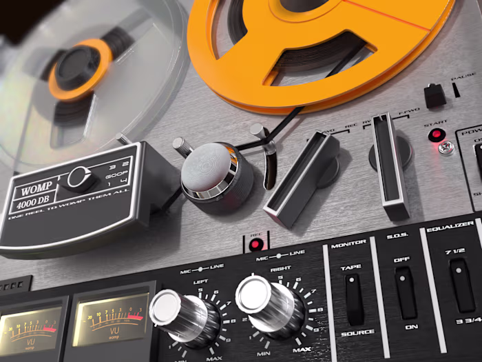 AKAI 4000DS Reel-to-Reel 3D Model