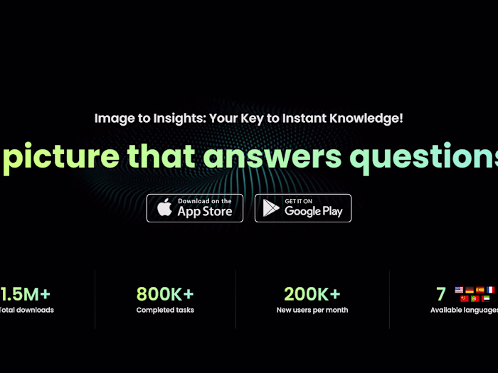 Pic Answer Landing page